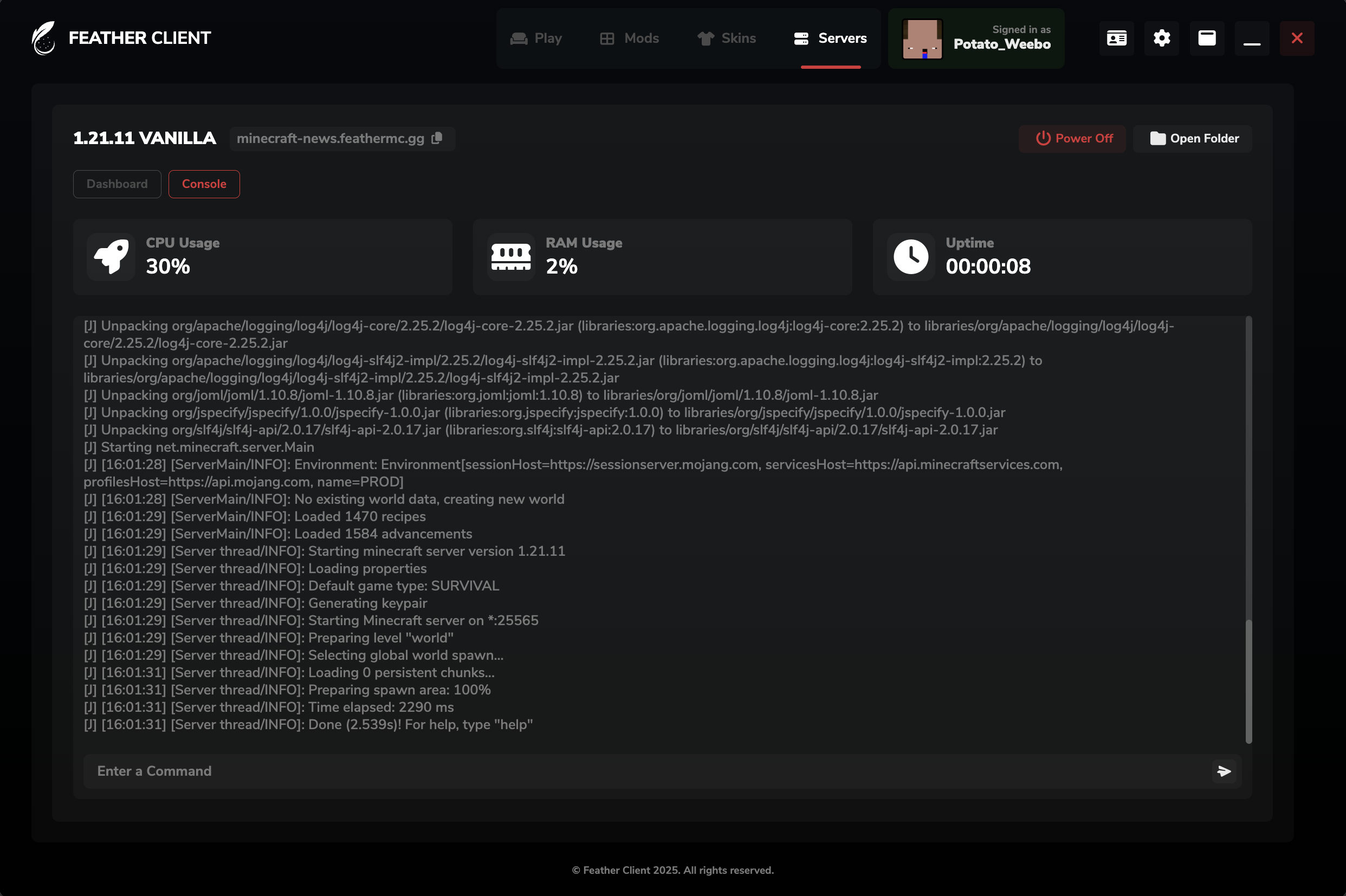 How to Host a Free Minecraft Server Using Feather Client | Minecraft-News
